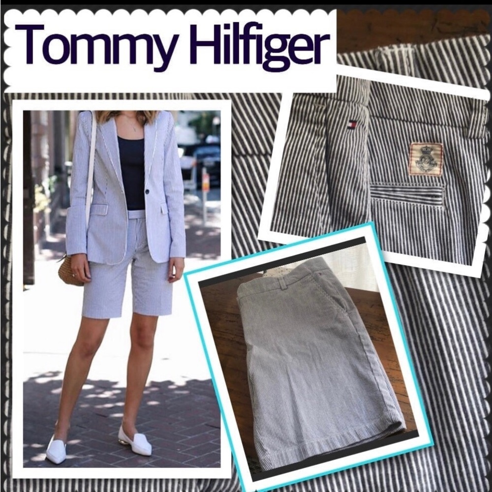 Tommy Hilfiger pocketed pin striped chino or walking shorts. Sz 6 Re $54 🎉SALE